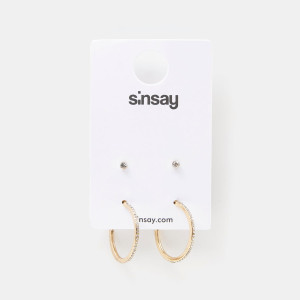 Sinsay - 2 pár fülbevaló - Arany - Női - 5259K-GLD