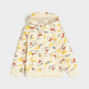 Sinsay - Bluza z kapturem Kubuś Puchatek - Beżowy - chłopiec - 5269Z-08X