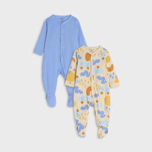 Sinsay - Pajacyki 2 pack - Niebieski - chłopiec - 5288Z-54X