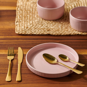 Sinsay - Komplet sztućców 16 sztuk - Złoty - uniseks - 5299P-GLD