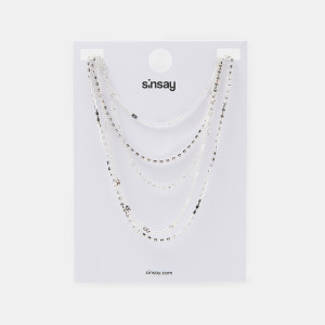 Sinsay - 5 darab nyaklánc - Ezüst - Női - 5315K-SLV