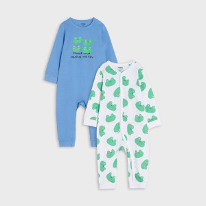 Sinsay - Pajacyki 2 pack - Niebieski - chłopiec - 5318Z-54X