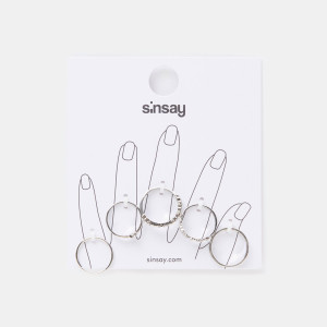 Sinsay - 5 gyűrű - Ezüst - Női - 5324K-SLV