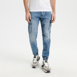 Sinsay - Jeansy jogger - Niebieski - męski - 5326F-55J