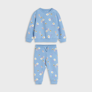 Sinsay - Komplet: bluza i spodnie - Niebieski - dziewczynka - 5346Z-50X