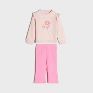 Sinsay - Komplet: bluza i spodnie - Różowy - dziewczynka - 5347Z-03X