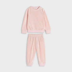 Sinsay - Komplet: bluza i spodnie - Różowy - dziewczynka - 5352Z-03X