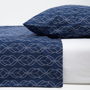 Sinsay - Bettwäsche-Set aus Baumwolle - Marineblau - unisex - 5358X-59X
