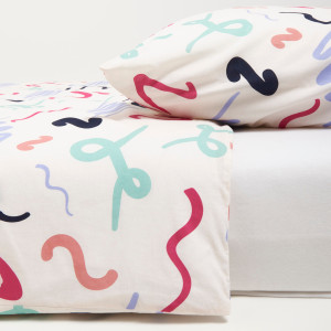 Sinsay - Komplet pościeli bawełnianej - Wielobarwny - uniseks - 5374X-MLC