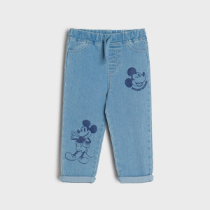 Sinsay - Jeansy jogger Myszka Miki - Niebieski - chłopiec - 5379Z-50J