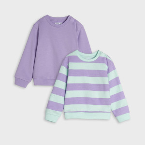 Sinsay - Bluzy 2 pack - Turkusowy - dziewczynka - 537AF-65X