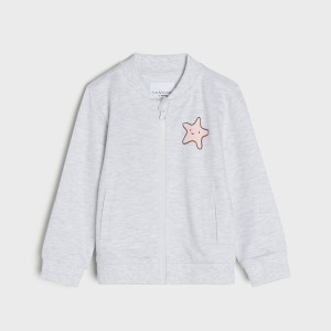 Sinsay - Bluza rozpinana - Jasny szary - dziewczynka - 539AF-09M