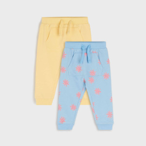 Sinsay - Spodnie dresowe jogger 2 pack - Żółty - dziewczynka - 5454Z-14X