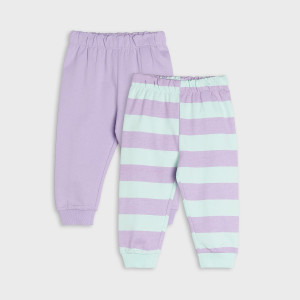 Sinsay - Spodnie dresowe 2 pack - Turkusowy - dziewczynka - 5457Z-65X