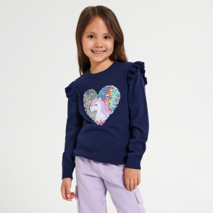 Sinsay - Sweter - Granatowy - dziewczynka - 5607R-59X