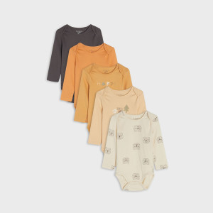 Sinsay - Body 5 pack - Brązowy - chłopiec - 5619C-82X