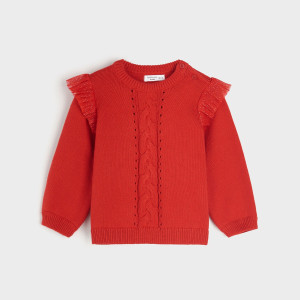 Sinsay - Sweter - Czerwony - dziewczynka - 5643R-33X