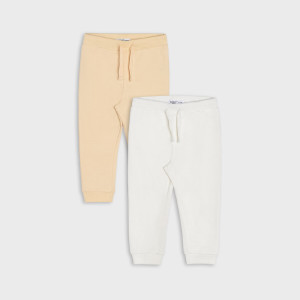 Sinsay - Spodnie dresowe jogger 2 pack - Kremowy - chłopiec - 5665R-01X