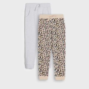 Sinsay - Spodnie dresowe 2 pack - Beżowy - dziewczynka - 5705R-08X