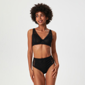 Sinsay - BH mit Spitze - Schwarz - damen - 5747U-99X