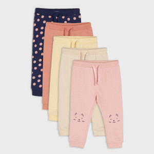 Sinsay - Spodnie dresowe jogger 5 pack - Granatowy - dziewczynka - 5756R-59X