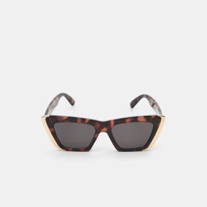 Sinsay - Okulary przeciwsłoneczne - Brązowy - damski - 5790K-88X