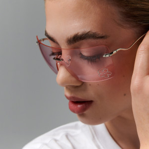 Sinsay - Okulary przeciwsłoneczne - Różowy - damski - 5810K-30X