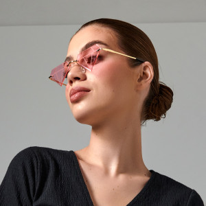 Sinsay - Okulary przeciwsłoneczne - Różowy - damski - 5818K-30X