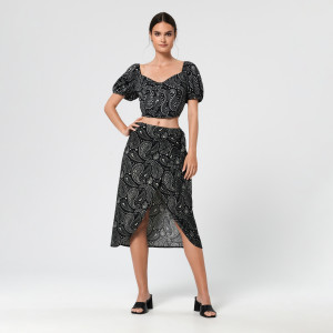 Sinsay - Bluzka w kwiaty - Wielobarwny - damski - 5824F-MLC