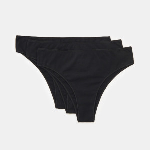 Sinsay - Majtki brazyliany 3 pack - Czarny - damski - 5832U-99X