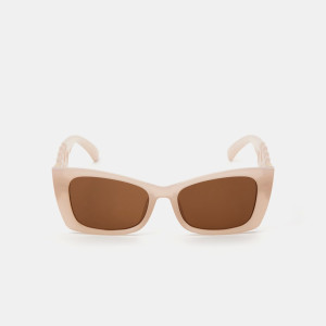 Sinsay - Okulary przeciwsłoneczne - Kremowy - damski - 5835K-02X