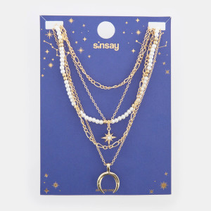 Sinsay - Naszyjnik - Złoty - damski - 5853Z-GLD