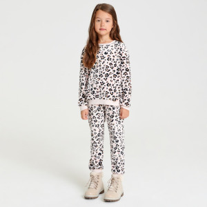 Sinsay - Spodnie dresowe jogger - Różowy - dziewczynka - 5861R-03X