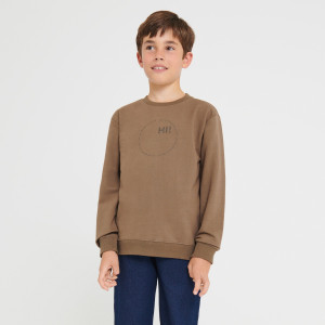 Sinsay - Bluza z nadrukiem - Brązowy - chłopiec - 5892X-98X