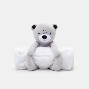 Sinsay - Koc z maskotką - Jasny szary - chłopiec - 5926P-09X