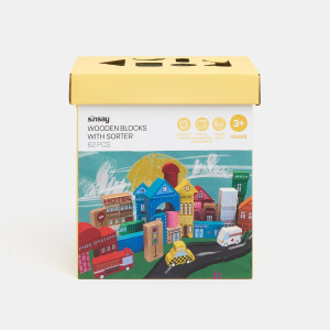 Sinsay - Klocki drewniane miasto - Wielobarwny - chłopiec - 5930M-MLC
