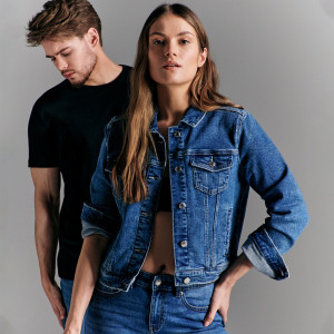 Sinsay - Kurtka jeansowa - Niebieski - damski - 5984J-55J