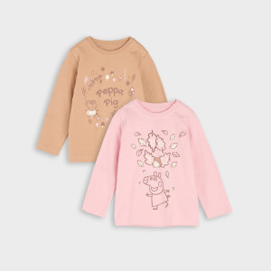 Sinsay - Koszulki Świnka Peppa 2 pack - Różowy - dziewczynka - 6005R-03X