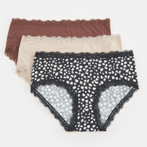 Sinsay - Confezione da 3 paia di slip hipster - Nero - Da donna - 6010U-99X