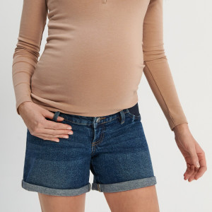 Sinsay - Szorty jeansowe MAMA - Granatowy - damski - 6012J-59J