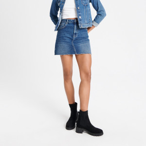 Sinsay - Spódnica jeansowa mini - Niebieski - damski - 6057J-55J