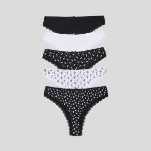 Sinsay - Confezione da 5 paia di slip alla brasiliana - Multicolore - Da donna - 6073U-MLC