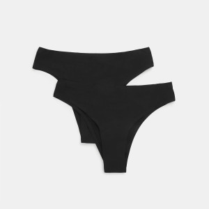Sinsay - Majtki brazyliany 2 pack - Czarny - damski - 6097U-99X