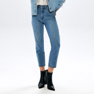 Sinsay - High waist straight farmer - Kék - Női - 6132J-55J