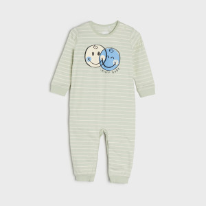 Sinsay - Pajacyk SmileyBaby® - Turkusowy - chłopiec - 6147T-65X