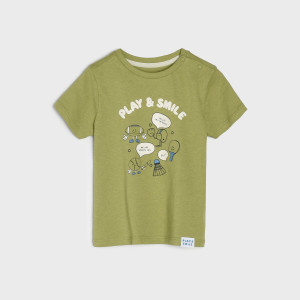 Sinsay - Koszulka z nadrukiem - Zielony - chłopiec - 6158R-81X