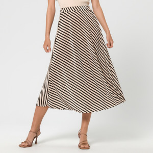 Sinsay - Spódnica midi rozkloszowana - Beżowy - damski - 6244T-08X