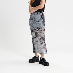 Sinsay - Spódnica midi z marszczeniami - Wielobarwny - damski - 6268X-MLC