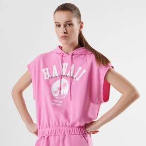 Sinsay - Hoodie mit Druck - Rosa - damen - 6296J-30X
