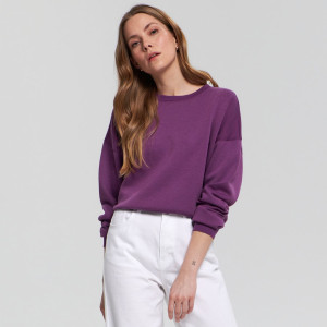 Sinsay - Bluza gładka - Fioletowy - damski - 6310J-48X